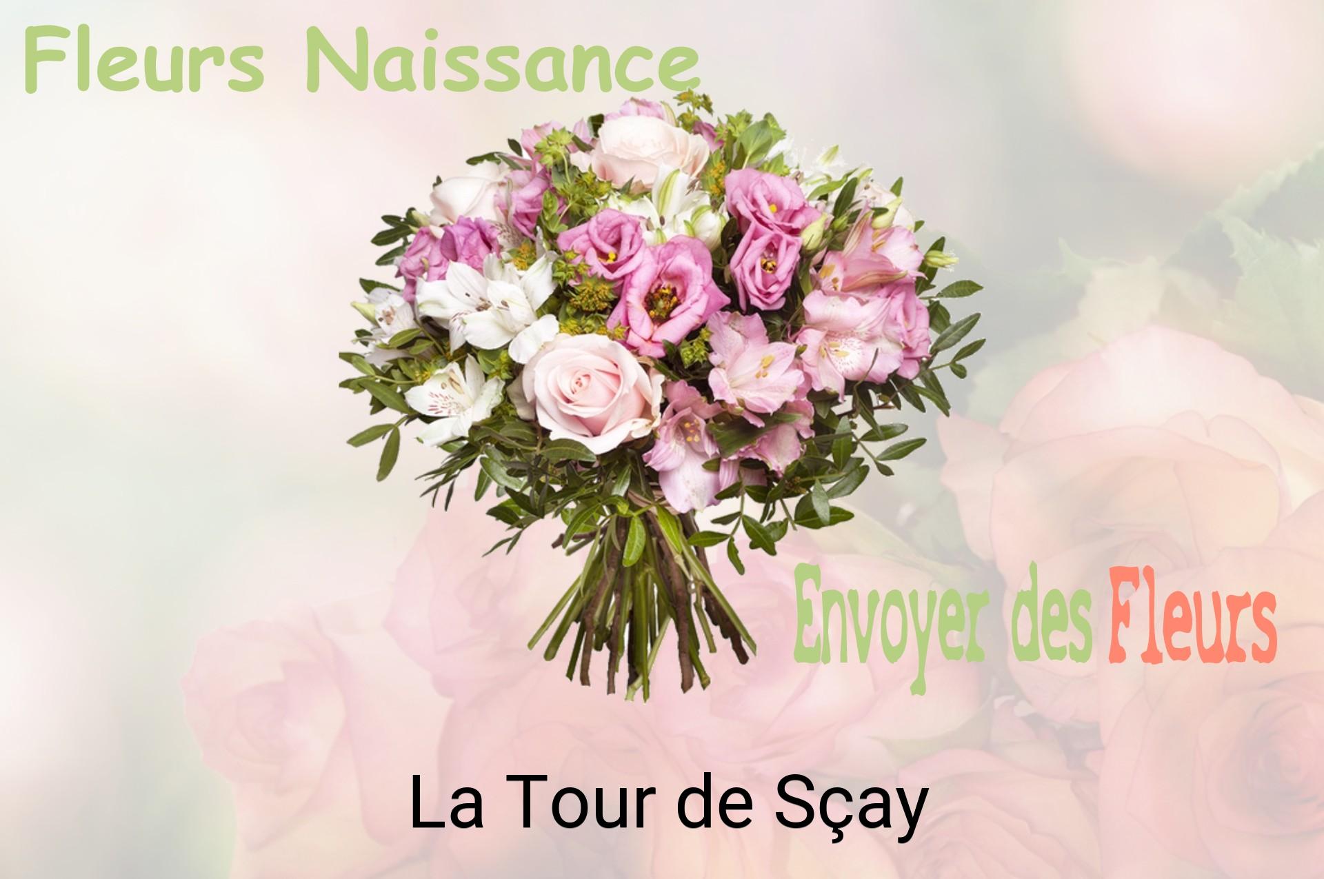 Bouquet de fleurs de naissance livré à La Tour-de-Sçay